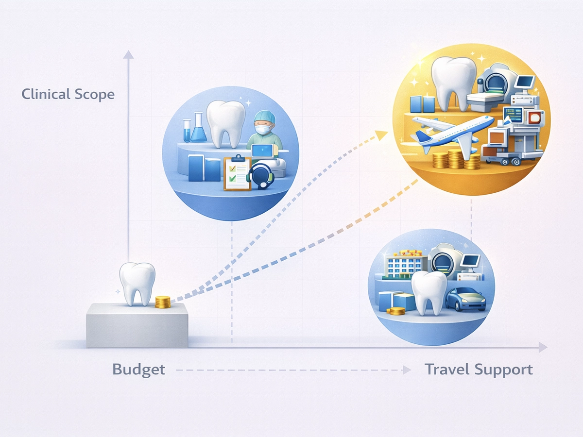 Package support versus treatment scope map for Hollywood Smile Turkey quotes