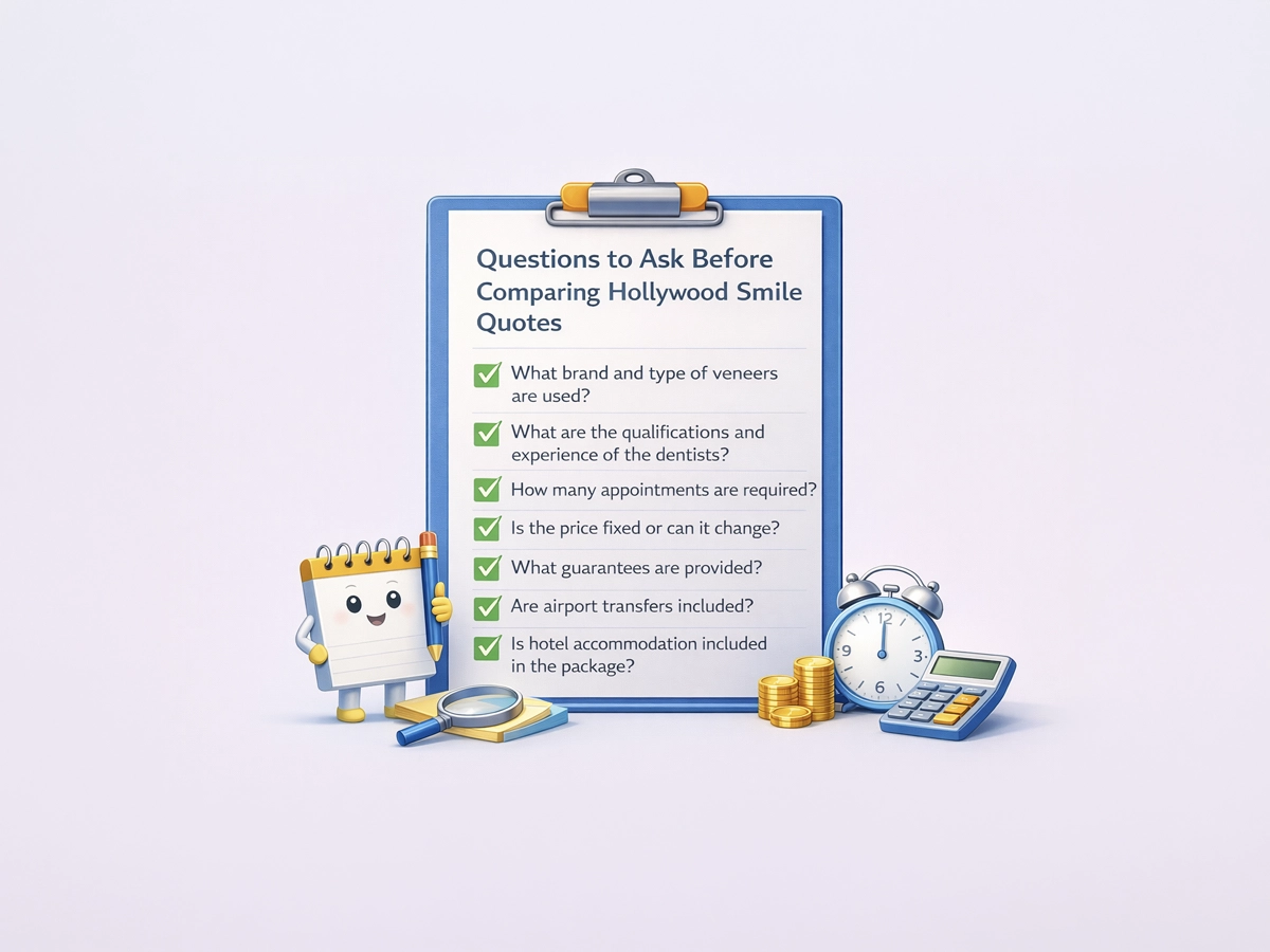 Questions to ask before comparing Hollywood Smile quotes in Turkey