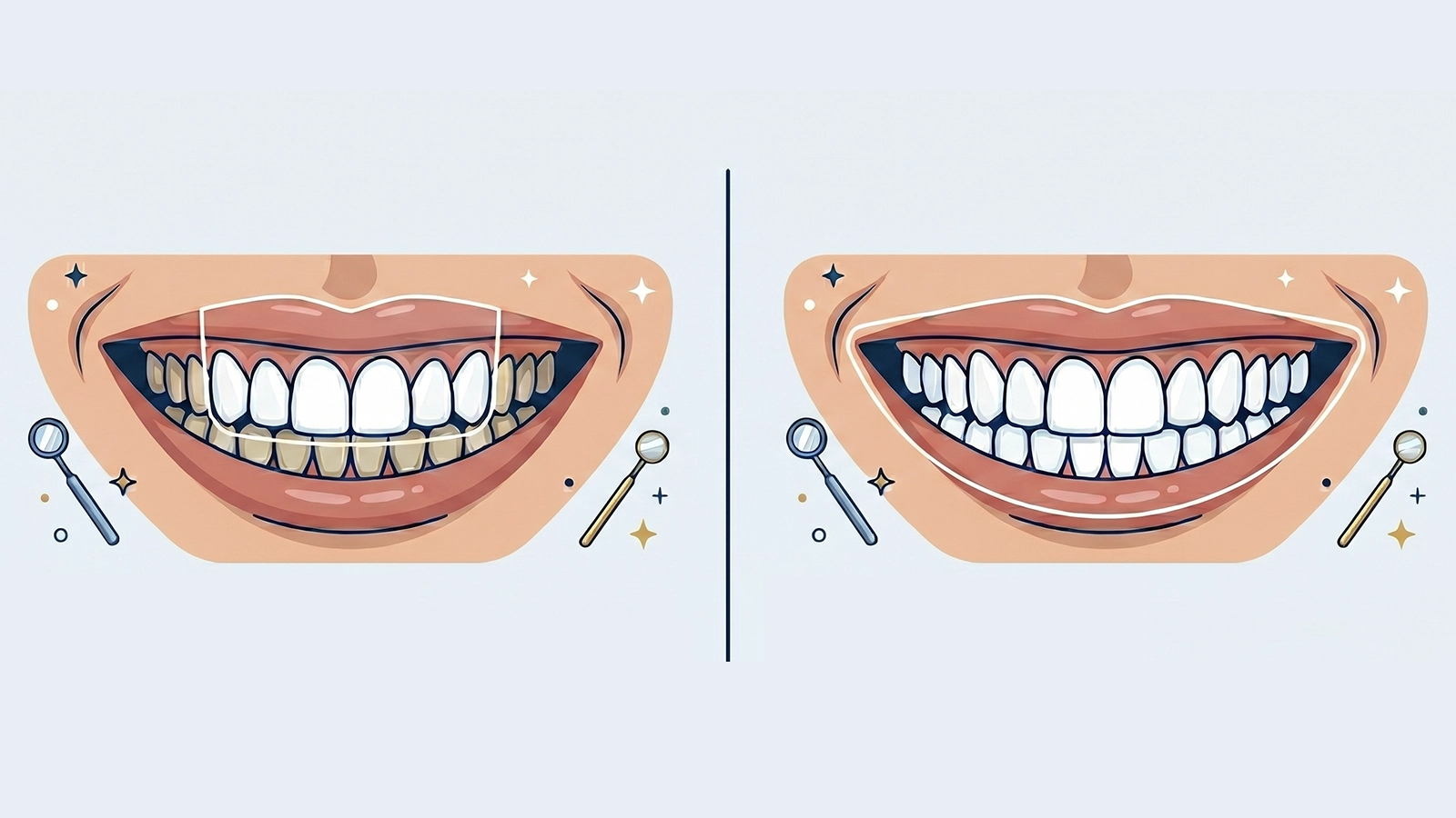 Veneer count scenarios visual for estimating total Hollywood Smile cost